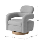 WestinTrends Alexandria Mid-Century Modern Faux Shearling Swivel Barrel Accent Chair (Set of 2)