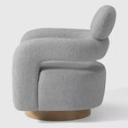 WestinTrends Alexandria Mid-Century Modern Faux Shearling Swivel Barrel Accent Chair (Set of 2)