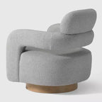 WestinTrends Alexandria Mid-Century Modern Faux Shearling Swivel Barrel Accent Chair (Set of 2)