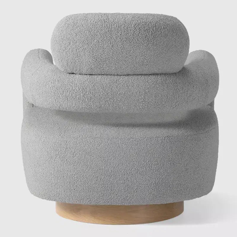 WestinTrends Alexandria Mid-Century Modern Faux Shearling Swivel Barrel Accent Chair (Set of 2)