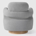 WestinTrends Alexandria Mid-Century Modern Faux Shearling Swivel Barrel Accent Chair (Set of 2)