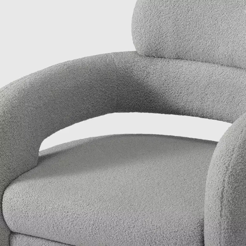 WestinTrends Alexandria Mid-Century Modern Faux Shearling Swivel Barrel Accent Chair (Set of 2)