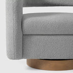 WestinTrends Alexandria Mid-Century Modern Faux Shearling Swivel Barrel Accent Chair (Set of 2)