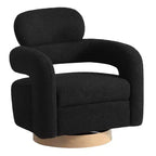 WestinTrends Alexandria Mid-Century Modern Faux Shearling Swivel Barrel Accent Chair (Set of 2)