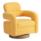 WestinTrends Alexandria Mid-Century Modern Faux Shearling Swivel Barrel Accent Chair (Set of 2)