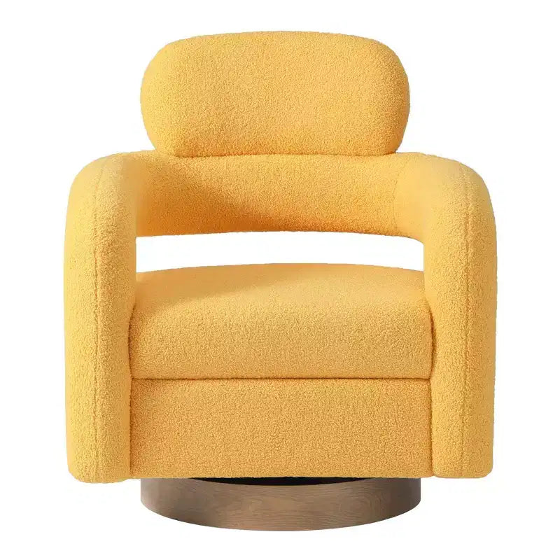 WestinTrends Alexandria Mid-Century Modern Faux Shearling Swivel Barrel Accent Chair (Set of 2)