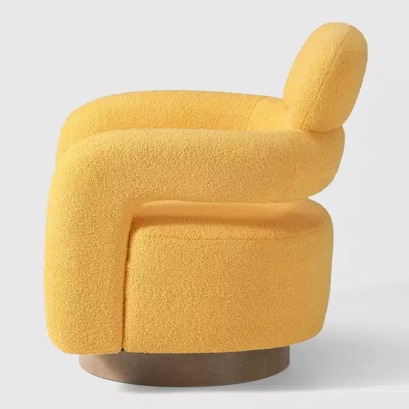 WestinTrends Alexandria Mid-Century Modern Faux Shearling Swivel Barrel Accent Chair (Set of 2)