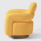 WestinTrends Alexandria Mid-Century Modern Faux Shearling Swivel Barrel Accent Chair (Set of 2)
