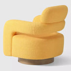 WestinTrends Alexandria Mid-Century Modern Faux Shearling Swivel Barrel Accent Chair (Set of 2)