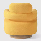WestinTrends Alexandria Mid-Century Modern Faux Shearling Swivel Barrel Accent Chair (Set of 2)