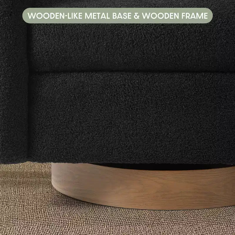 WestinTrends Alexandria Mid-Century Modern Faux Shearling Swivel Barrel Accent Chair (Set of 2)