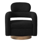 WestinTrends Alexandria Mid-Century Modern Faux Shearling Swivel Barrel Accent Chair (Set of 2)