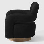 WestinTrends Alexandria Mid-Century Modern Faux Shearling Swivel Barrel Accent Chair (Set of 2)