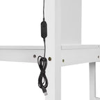 Whisen Wood Twin Size Loft Bed with Built-in Desk