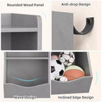 3-Tier Kids Bookcase & Toy Organizer - Storage Cabinet with Cubbies for Playroom, Bedroom, Nursery