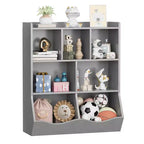 3-Tier Kids Bookcase & Toy Organizer - Storage Cabinet with Cubbies for Playroom, Bedroom, Nursery