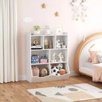 3-Tier Kids Bookcase & Toy Organizer - Storage Cabinet with Cubbies for Playroom, Bedroom, Nursery