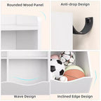 3-Tier Kids Bookcase & Toy Organizer - Storage Cabinet with Cubbies for Playroom, Bedroom, Nursery