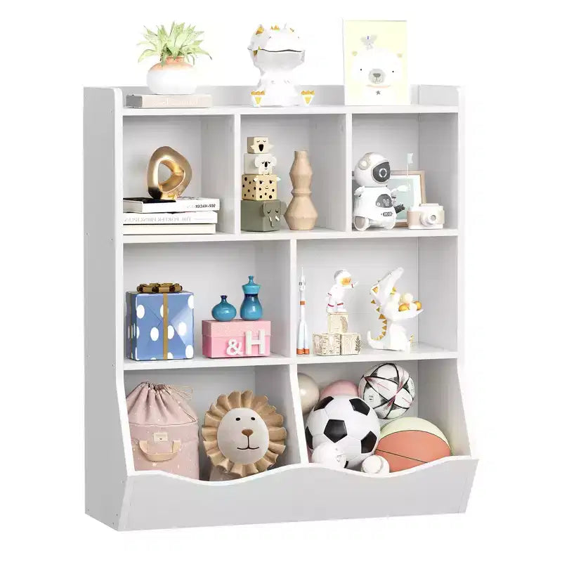 3-Tier Kids Bookcase & Toy Organizer - Storage Cabinet with Cubbies for Playroom, Bedroom, Nursery