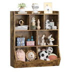 3-Tier Kids Bookcase & Toy Organizer - Storage Cabinet with Cubbies for Playroom, Bedroom, Nursery