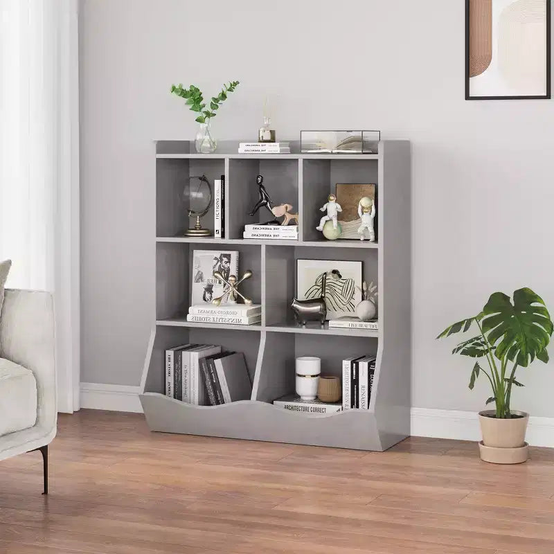 3-Tier Kids Bookcase & Toy Organizer - Storage Cabinet with Cubbies for Playroom, Bedroom, Nursery