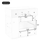 Bathroom Vanity 21.8-Inch with Sink, Wall-Mounted Floating Cabinet, Large Drawer, Adjustable Shelves, Toilet Paper Holder, Soft-Close System