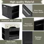 Bathroom Vanity 21.8-Inch with Sink, Wall-Mounted Floating Cabinet, Large Drawer, Adjustable Shelves, Toilet Paper Holder, Soft-Close System