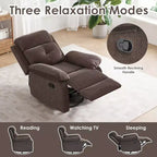 TUYOHW Small Swivel Rocker Recliner Chair,Upholstered Recliner for Adults with Adjustable Backrest,Armchair for Living Room,Bedroom,Apartment