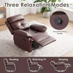 TUYOHW Small Swivel Rocker Recliner Chair,Upholstered Recliner for Adults with Adjustable Backrest,Armchair for Living Room,Bedroom,Apartment