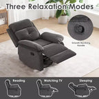 TUYOHW Small Swivel Rocker Recliner Chair,Upholstered Recliner for Adults with Adjustable Backrest,Armchair for Living Room,Bedroom,Apartment