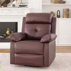 TUYOHW Small Swivel Rocker Recliner Chair,Upholstered Recliner for Adults with Adjustable Backrest,Armchair for Living Room,Bedroom,Apartment