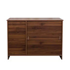 sumyeg Modern Wood Buffet Cabinet with 2 Doors, 2 Drawers and Open Storage, 43.3 Inch Console