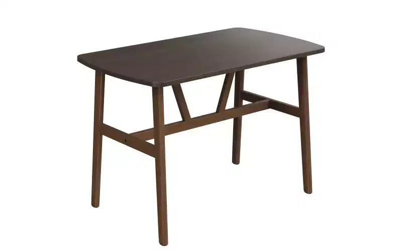 TUYOHW Wood Dining Table for 4-6,47 Rectangle Kitchen Table with Trapezoidal Frame & Metal Legs,Spacious Dining Table for Living Room,Party