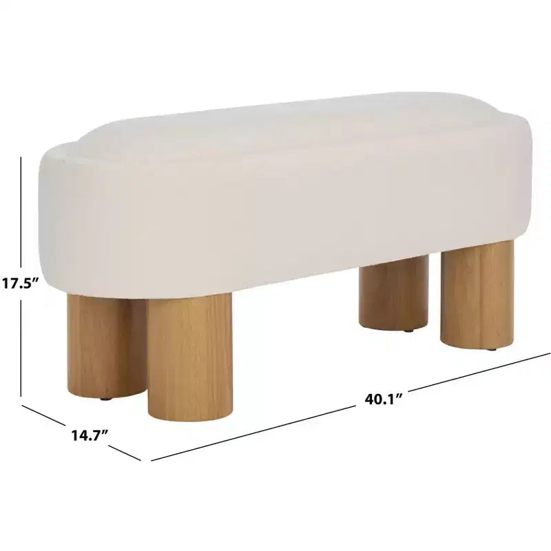 Posner Bench - BCH3403 - Off-White - Safavieh
