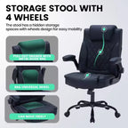 Leather Executive Office Chair, 350Lbs Heavy Duty Ergonomic Desk Chair with Lumbar Support, Padded Flip-Up Arms, Tilt Lock & 360 Swivel