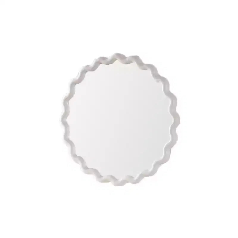 28 Modern Round Decorative Wall Mirror with Matte Wavy Frame, Wall-Mounted Accent Mirror for Living Room or Bathroom Dcor-Panipeachy