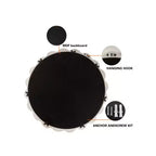 28 Modern Round Decorative Wall Mirror with Matte Wavy Frame, Wall-Mounted Accent Mirror for Living Room or Bathroom Dcor-Panipeachy