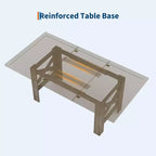 Acekool 71 Farmhouse Dining Table for 6-8, Heavy-Duty Rectangle Table with Triangular Legs for Kitchen or Dining Room