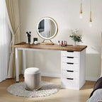 Spacious 5-Drawer Office Desk Modern Computer Writing Table with Ample Storage, Sturdy for Home or Office Workspace