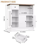 Modern Kitchen Microwave Cabinet, Adjustable Shelves, Ample Storage, for Kitchen, Dining Room, Living Room