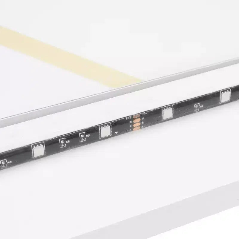 Polibi Side-Folding Murphy Bed with LED Under-Bed Light, USB Power Top & Geometric Printed Front
