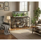 Industrial O-Shaped Console Table - 5-Tier Narrow Entryway Table with Storage Shelves - Rustic Farmhouse Sofa Table for Hallway & Living Room