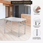 Garvee Stainless Steel Folding Table, 36 x 24 Utility Table with Adjusting Foot for Kitchen,Restaurants, Silver