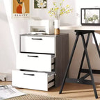 Costway 1/2 PCS 3 Drawer Dresser Chest of Drawer Storage Cabinet with Wide Storage Space Organizer