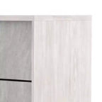 Royal Hampton Nomi Nightstand, 2 Drawers and Melamine Top, Stone Gray Front, 24 Inch