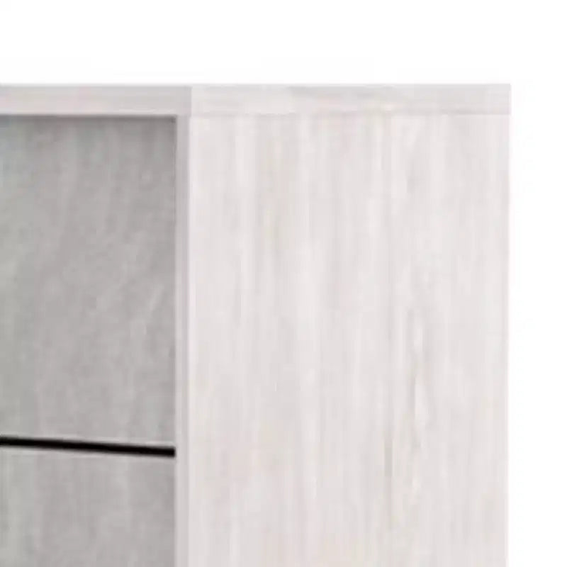 Royal Hampton Nomi Nightstand, 2 Drawers and Melamine Top, Stone Gray Front, 24 Inch