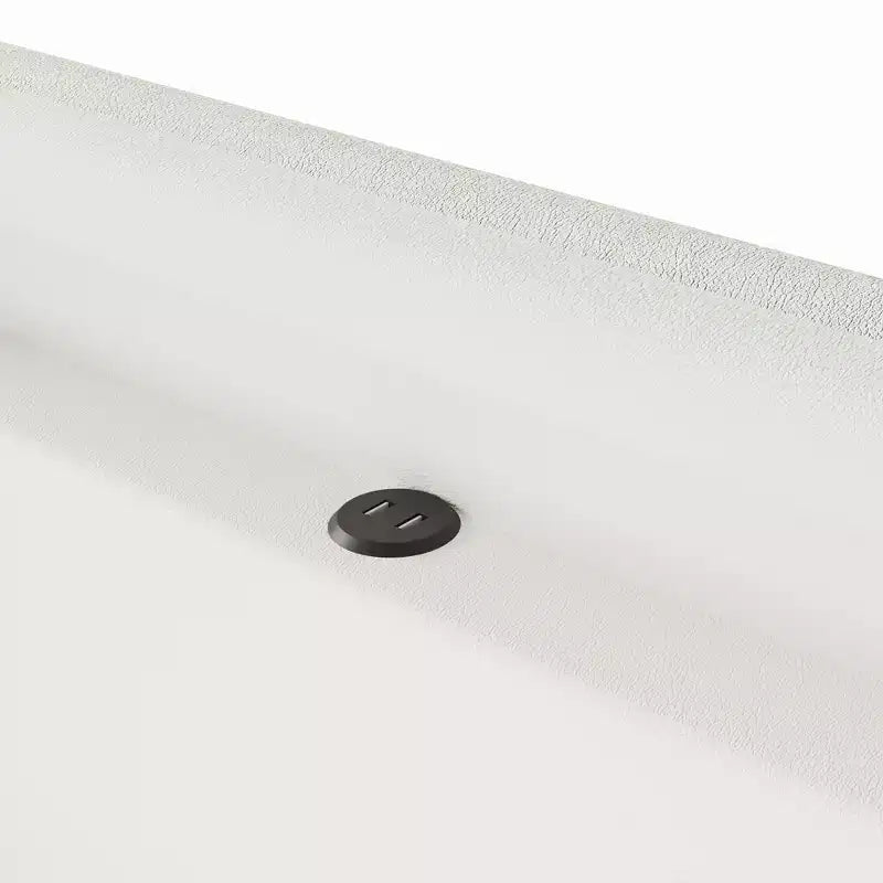 GDFStudio Torres Upholstered Platform Bed with Drawer, LED Light Strip, USB Port