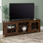 Glass Door Console TV Stand for TVs up to 80