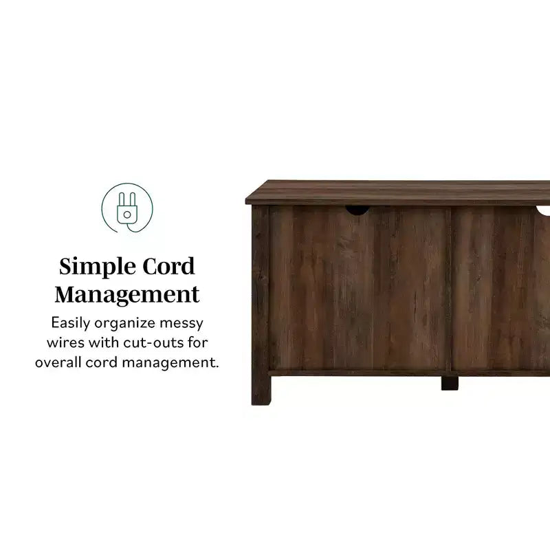 Glass Door Console TV Stand for TVs up to 80
