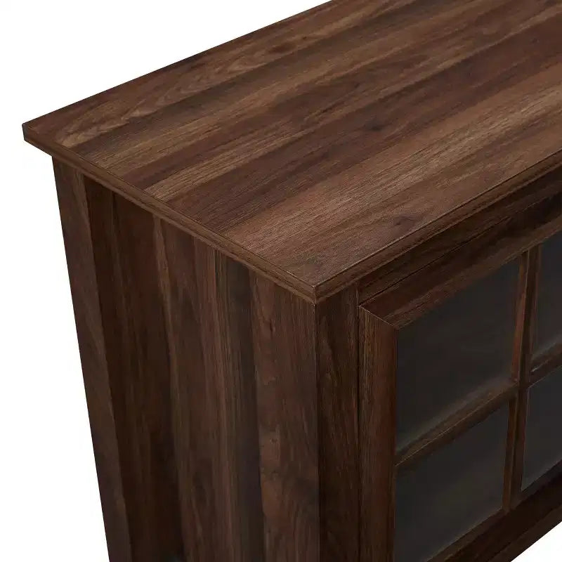 Glass Door Console TV Stand for TVs up to 80